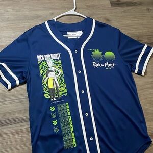Rick and Morty Blue Baseball Jersey